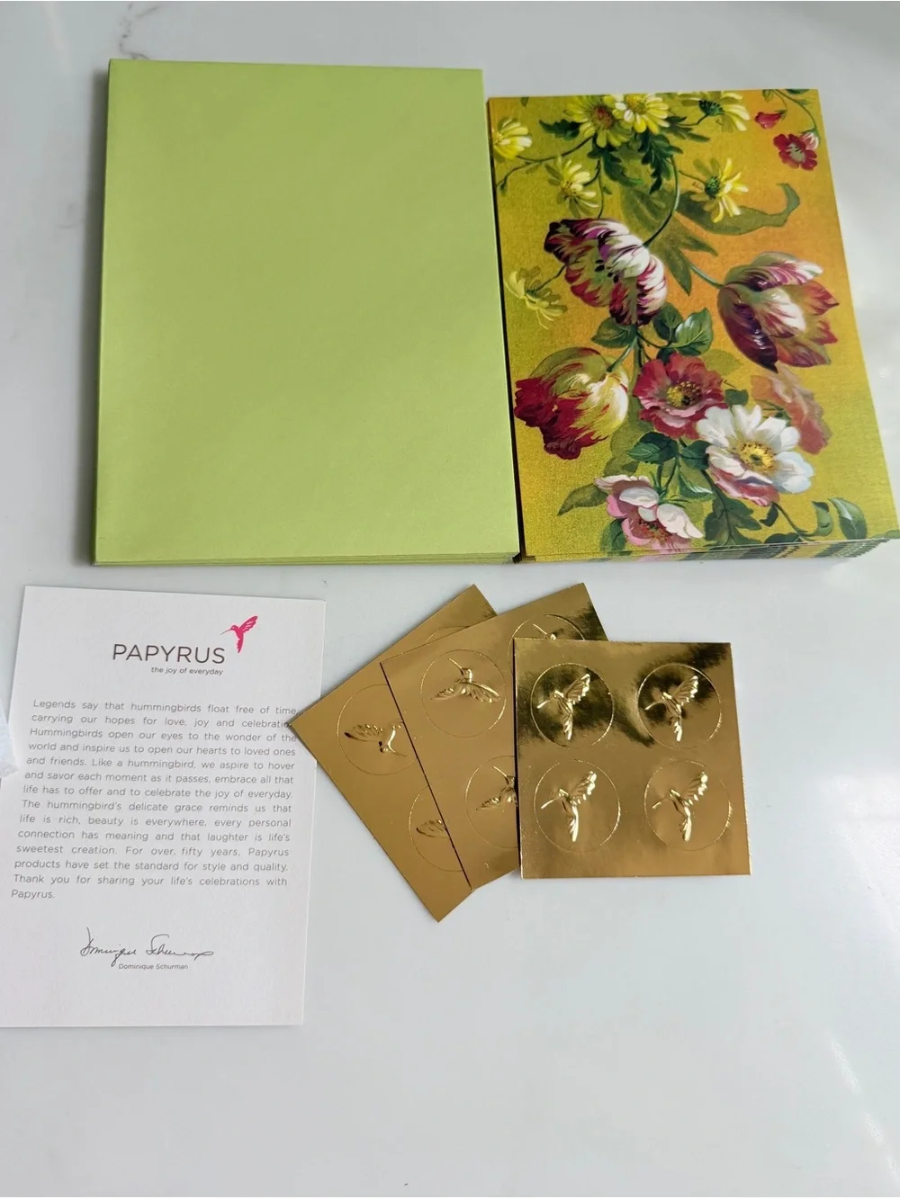 Papyrus Floral Keepsake Box with Cards
